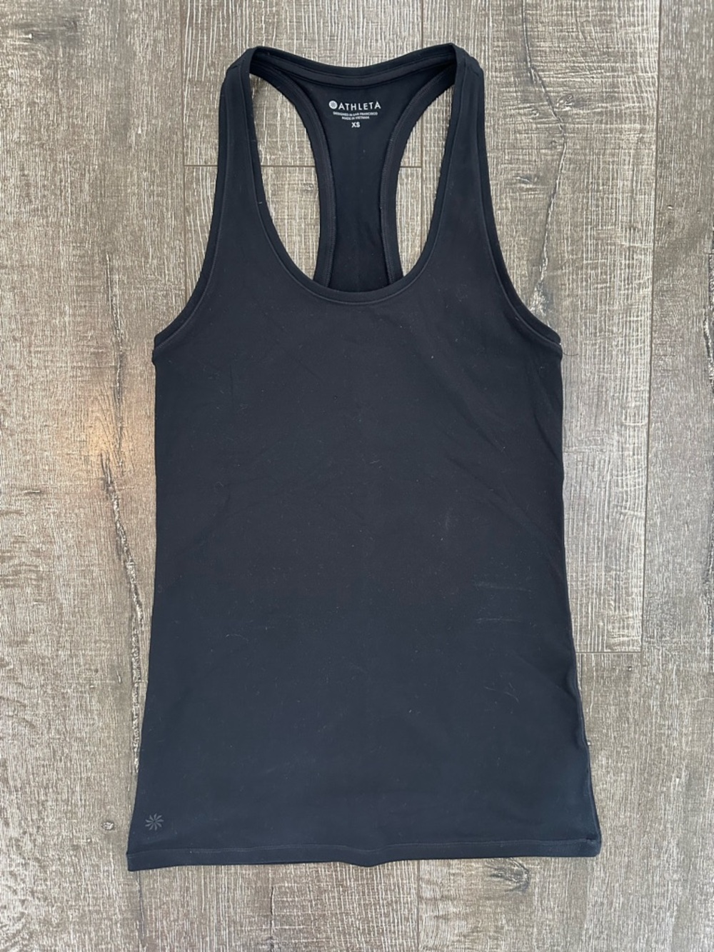 Athleta Powervita Racerback Tank Top Black Powervita XS